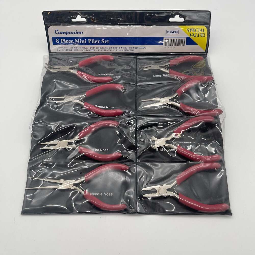 Companion 8 Piece Mini‎ Plier Set for Crafting and Jewelry Making